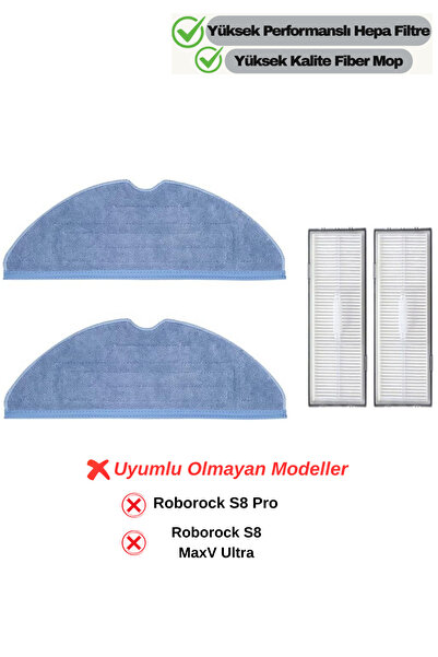 RotRever Roborock S8,S8 Plus,S8 Pro Ultra/S7,S7+,S7 Max V,S7 MaxV Plus Uyumlu...
