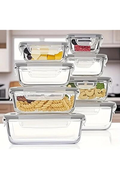Generic HOOJO® 8-Pack Glass Meal Prep Containers with Leak-Proof Locking Lids – Airtight Food Storage Conta