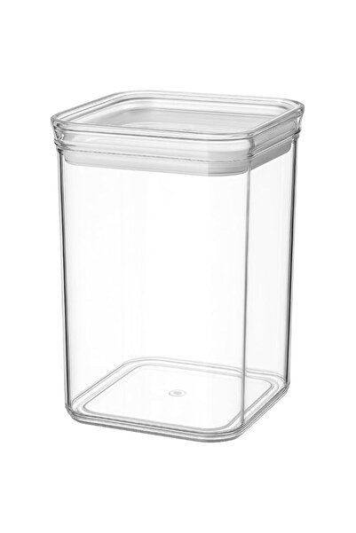 Generic Airtight Food Storage Container, 1.4 Litre Clear Acrylic Canister, Stackable Kitchen Organiser with