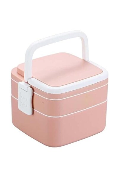 Generic Shopping Vibes Stackable 2 Layers Containers, Portable 1300ml Large Capacity Leakproof Bento Box wi