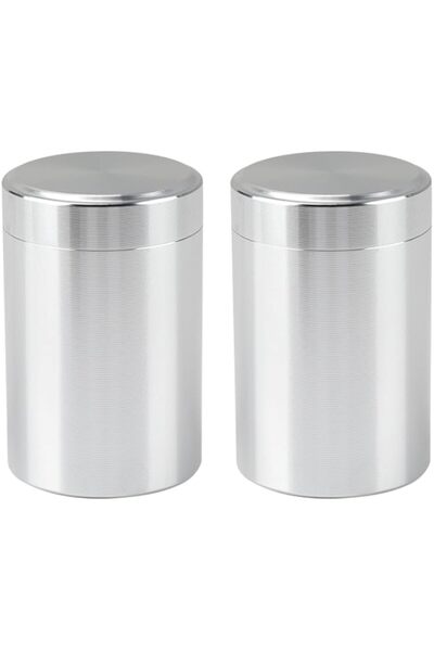 Generic 2 Pcs Aluminum Storage Jar, Portable Small Airtight Container Bottle, Vacuum Container Mini Metal S