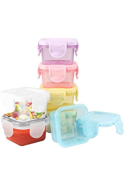 Generic Azonee 7 Pcs Dressing Containers for Lunch Box, 60 ML Small Condiment Containers with Lids, Leakpro