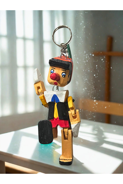 Home Ahşap Pinokyo Kukla Anahtarlık