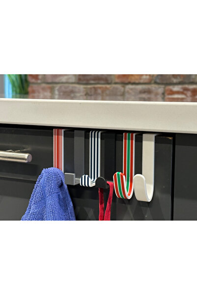 3D Atölyem Renkli Kapak Üstü Askı Kancası Seti – Mutfak & Banyo Havlu Askılığ...