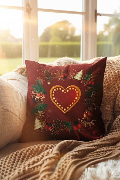 Pillow Dream غطاء وسادة رقمي مطبوع بتصميم كرة أرضية مع حروف ونمط شجرة الصنوبر...