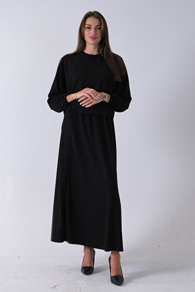 Feminist Önü Yarasakol Etekli Takım Siyah 31040702