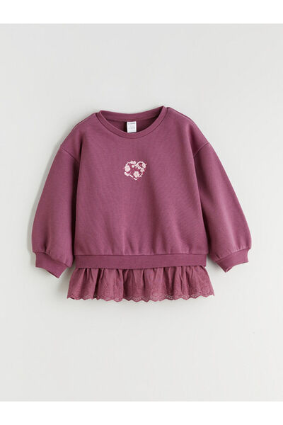 LC Waikiki Crew Neck Long Sleeve Girls' Sweatshirt