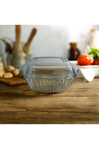 Paşabahçe Borcam Kapaklı Kare Fırın Kabı 1170 cc