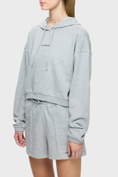 LES BENJAMINS Tricou cu glugă din bumbac Regular Fit, cu logo și guler SWEAT LBNOOSCORFUHD