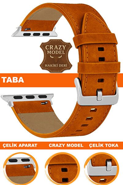 COBRA حزام ساعة جلدي مجنون متوافق مع ساعة أبل 1/2/3/4/5/6/se/7/8/9 (38-40-41 ...