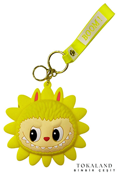 TOKALAND Lapupu , Labubu Silikon Anahtarlık Çanta Süsü , Silikon Cüzdanlı Ana...