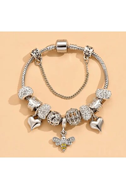 takantakana Yeni Tarz , Crystal Şans Arı Kalp Charmlı Aşk , Sevgi Charmlı Bil...