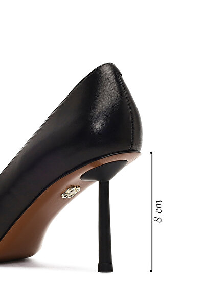 Derimod Kadın Siyah İnce Topuklu Deri Stiletto 25AFD100718