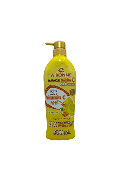 A bonne لوشن تفتيح البشرة بالحليب والعسل مع فيتامين سي من إيبوني - 500 مل