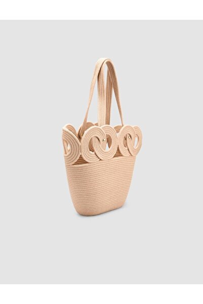 Cabani Large Volume Beige Beach Bag