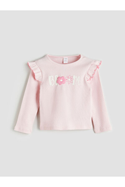 LC Waikiki Crew Neck Printed Girls' T-Shirt