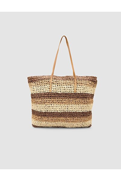 Cabani Straw Brown Women's Shoulder Bag