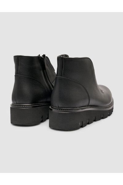 Cabani 100% Genuine Leather Stoned Black Women's Boots