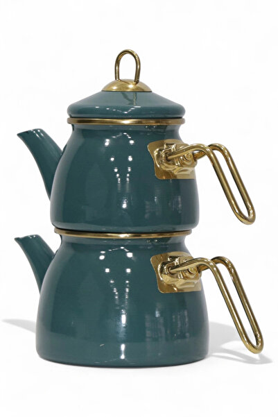 PR HOME Enamel Mini Model Enamel Teapot Petrol Green