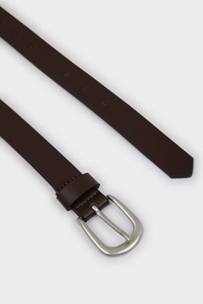 DeFacto Ανδρική οβάλ πόρπη από συνθετικό δέρμα 2 τεμαχίων κλασική ζώνη G4440AXNS