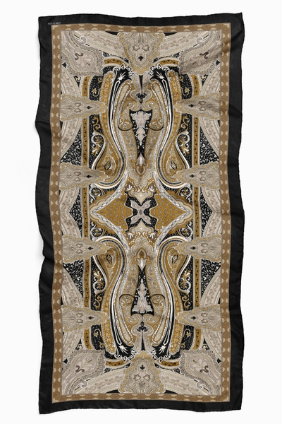 hijabchi Ethnic Pattern Soft Cotton Shawl - Shawl with Pattern - Retro Patter...