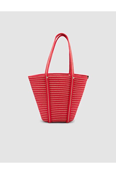 Cabani Large Volume Red Fabric Beach Bag