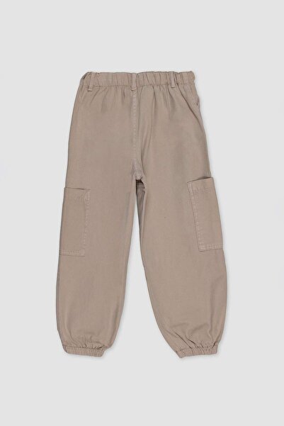 DeFacto Kız Çocuk Paraşüt Kargo Pamuklu Pantolon D2455A824AU