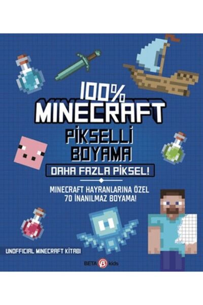 İthaki Yayınları %100 Minecraft Pikselli Boyama - Daha Fazla Piksel
