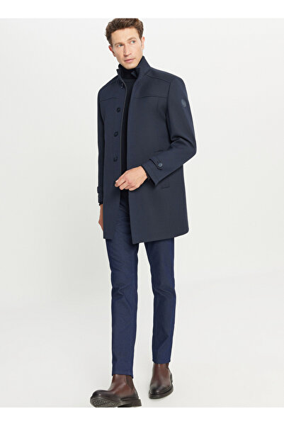 ALTINYILDIZ CLASSICS Navy Blue Men's Coat Ace007261085_Lac
