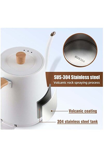 Arabest Gooseneck Electric Kettle, 0.8L Fast Boiling Hot Water Kettle, Stainless Steel Electric Tea Kettle