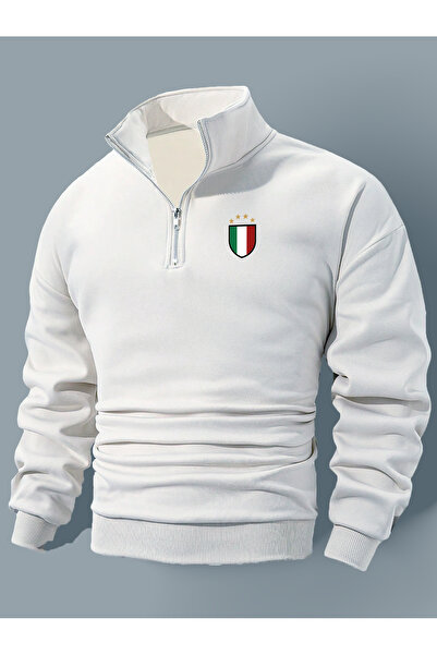 viperkombin Erkek ITALIA Yarım Fermuarlı Sweatshirt Regular