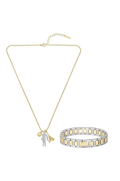 Lacoste Lacj2070044 طقم قلادة وسوار