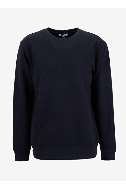 LİMON COMPANY Limon Bisiklet Yaka Düz Örgü Desenli Siyah Erkek Sweatshırt MML...