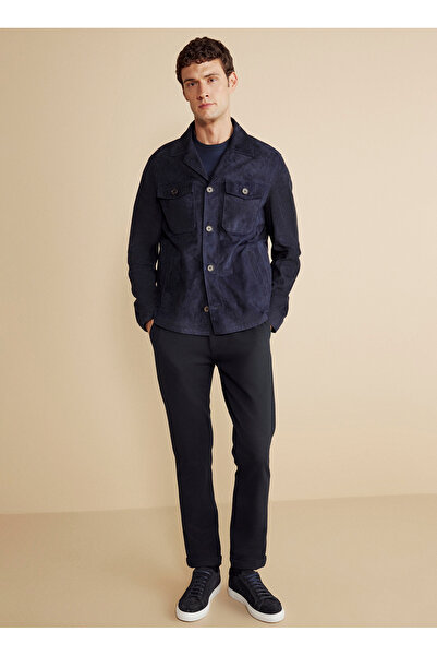 BROOKS BROTHERS Normal Bel Düz Paça Standart Lacivert Erkek Pantolon BBFW25MP...