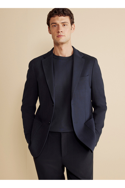 BROOKS BROTHERS Regular Fit Lacivert Erkek Ceket BBFW25MBL005