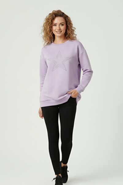 UNCİA OUTDOORS Hanorac supradimensionat cu imprimeu Big Star pentru femei, ha...