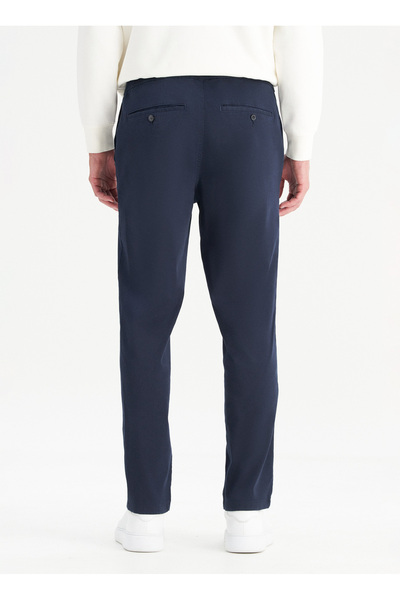 WRANGLER Ανδρικό παντελόνι Chino Normal Waist εφαρμοστό Dark Navy Blue WM01200001411 Navy Blue Chino Pant