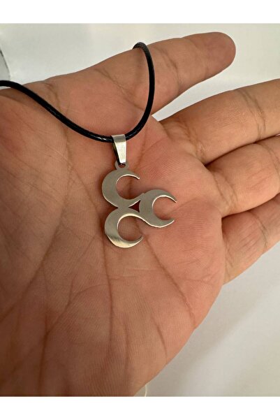 Herşey Nota 3 Hilal Kolye – Unisex 60 cm Chain, Symbol of Power and Unity