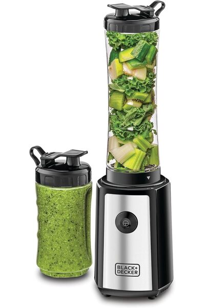 Black&Decker BLACK+DECKER SBX300-B5 300W 6-piece Portable Personal Blender with 500/300ml Bottles (Black)