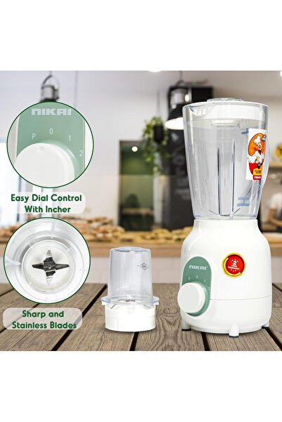 Nikai Countertop Blender & Grinder 350W, 1.5L Jar, Model NB1700T4