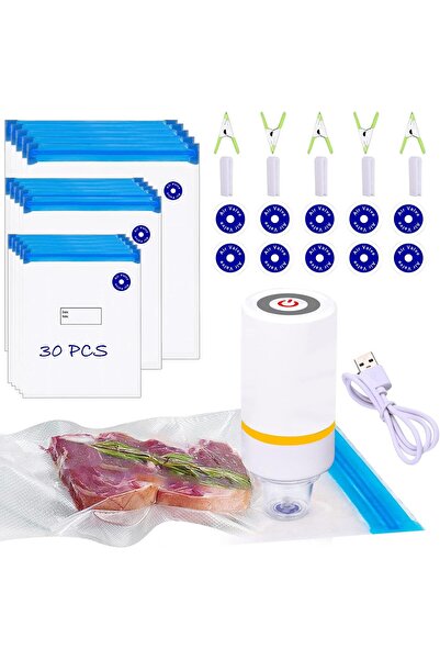 Other Rechargeable Electric Vacuum Sealer Kit with Reusable Sous-Vide Food Bags (42-piece)