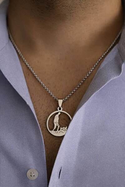 Herşey Nota Kemal Atatürk Necklace – Unisex, with 60 cm Chain, Symbol of Freedom and Inspiration