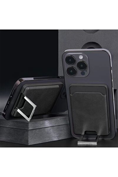 dalip 3-in-1 mobile accessory - Wireless Magsafe charger, wallet & stand, black