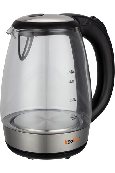 Koolen Decorative Glass Electric Kettle 2200W 1.7L - Black