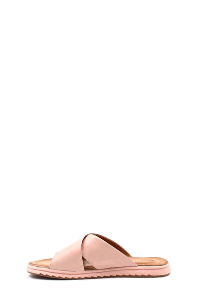 FAST STEP Genuine Leather Women's Slippers - Plain Design 657ZA2444