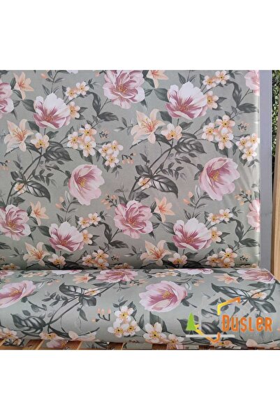 DÜŞLER EV TEKSTİLİ Сатинова тканина з квітковим візерунком 100x180