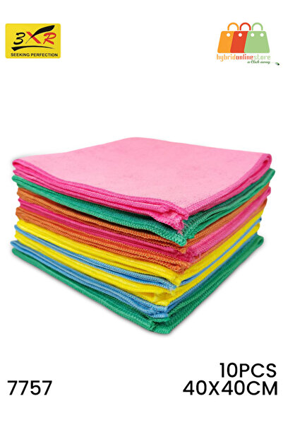 3XR 7757 مجموعة من 10 قطع من مناشف تنظيف الألياف الدقيقة متعددة الأغراض مقاس ...