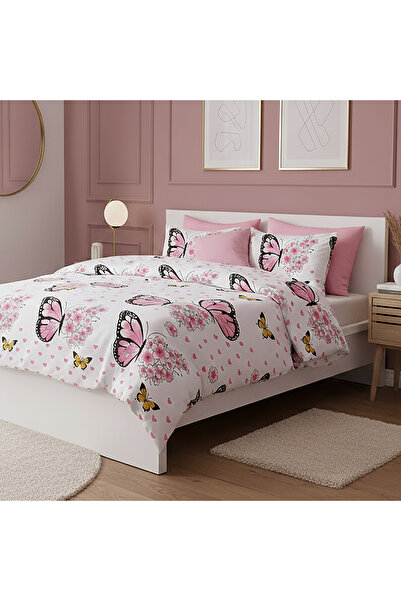 NufJoy ELVO double bed linen, 4 pieces, flat sheet 230x250, duvet cover 200x230, 2 feather pillows 50x70