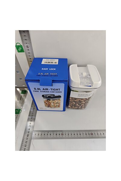 Flippy Food Storage Container, Airtight Lid, 0.8 L, 15.5 x 10 x 10 cm, White