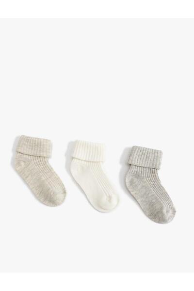 Koton Baby Boy Cotton 3-Piece Socks Set (Aw 25)